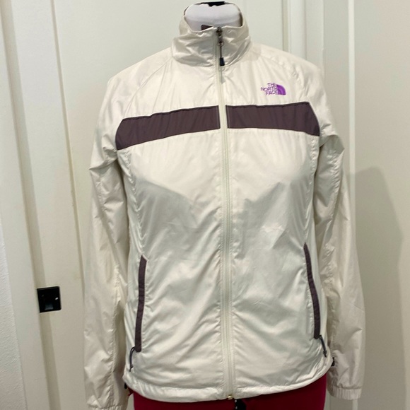 The North Face Hydrenalite White Full Zip Mesh Lined Windbreaker |Size Medium - Picture 1 of 14